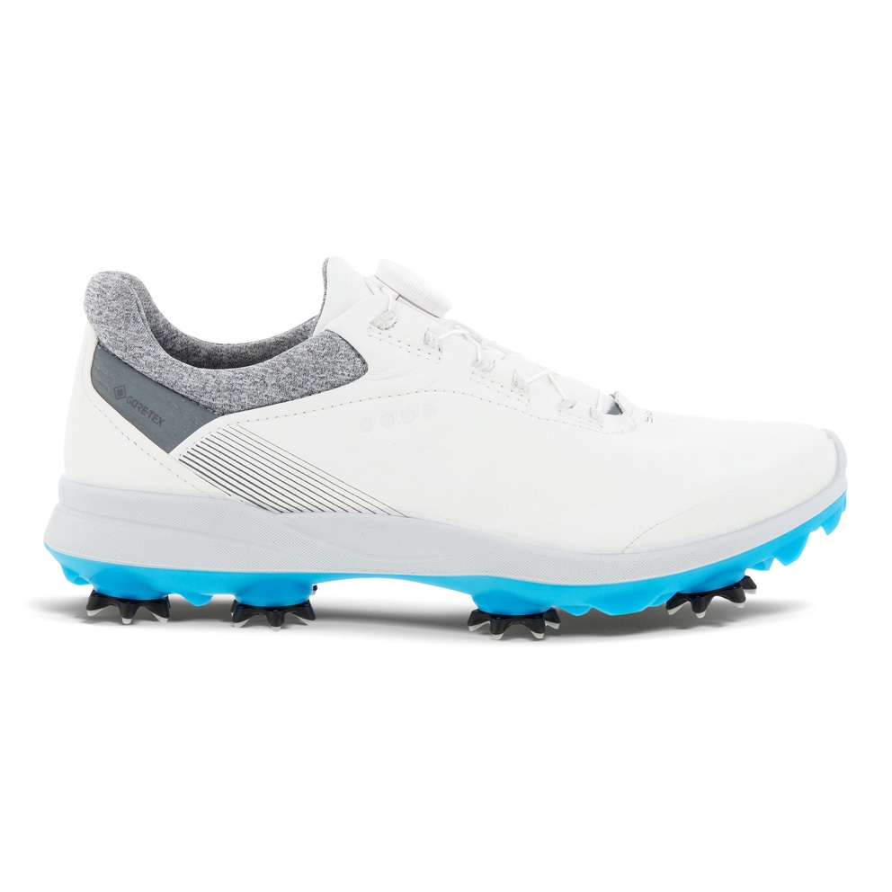 여성용 ECCO Golf Biom G3 가죽 고어텍스 골프 스파이크 - White - Outside