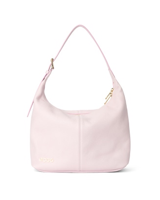 ECCO Hobo Soft Pebbled レザーホーボーバッグ - Pink - Main