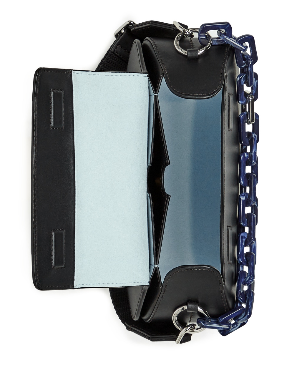 ECCO® Weeble Chain Leather Crossbody Bag - Black - Birdeye