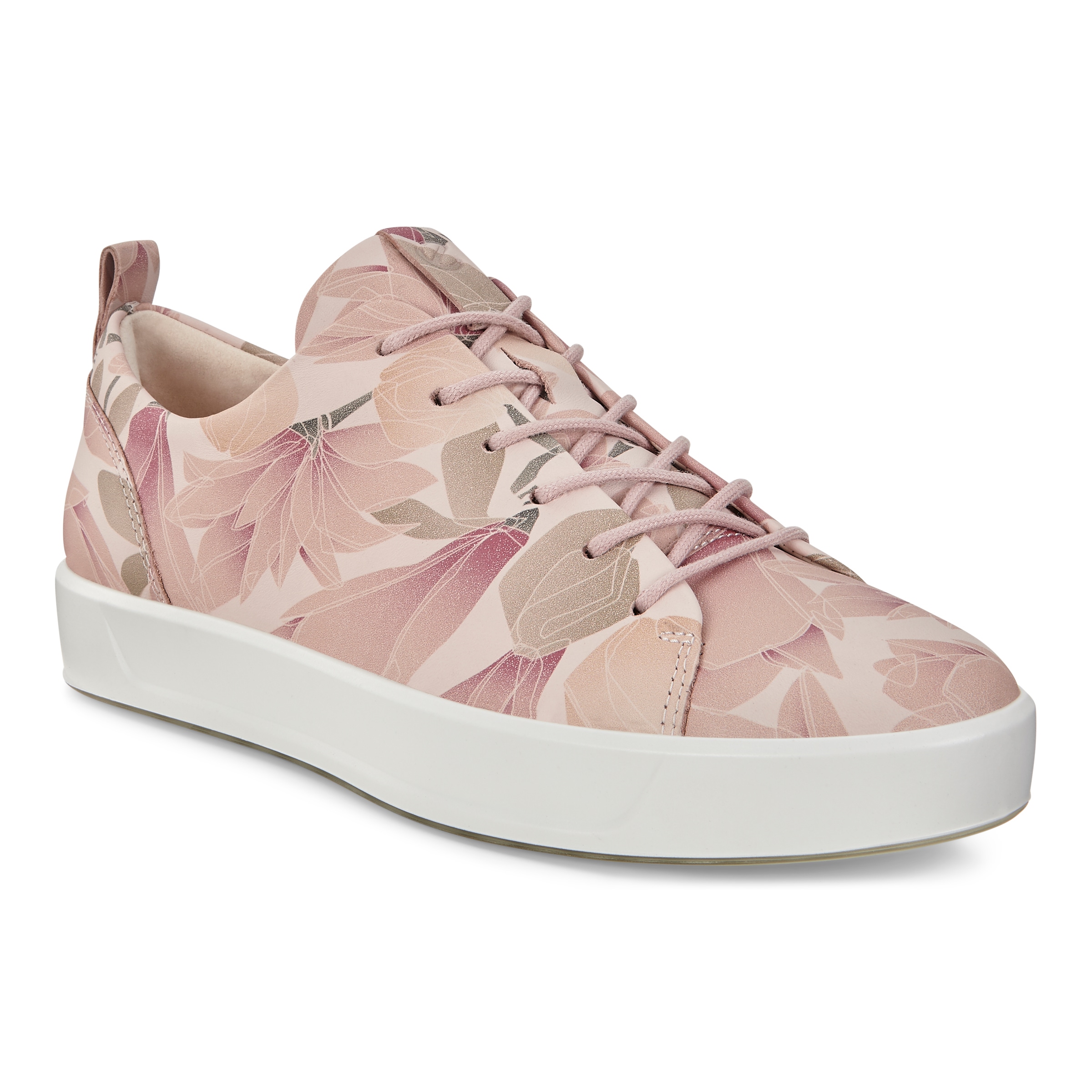 ECCO Womens Soft 8 Sneaker Lace II - Red - Main