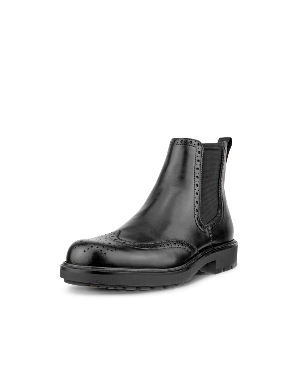 Men s ECCO Metropole Oslo Leather Chelsea Boot Black