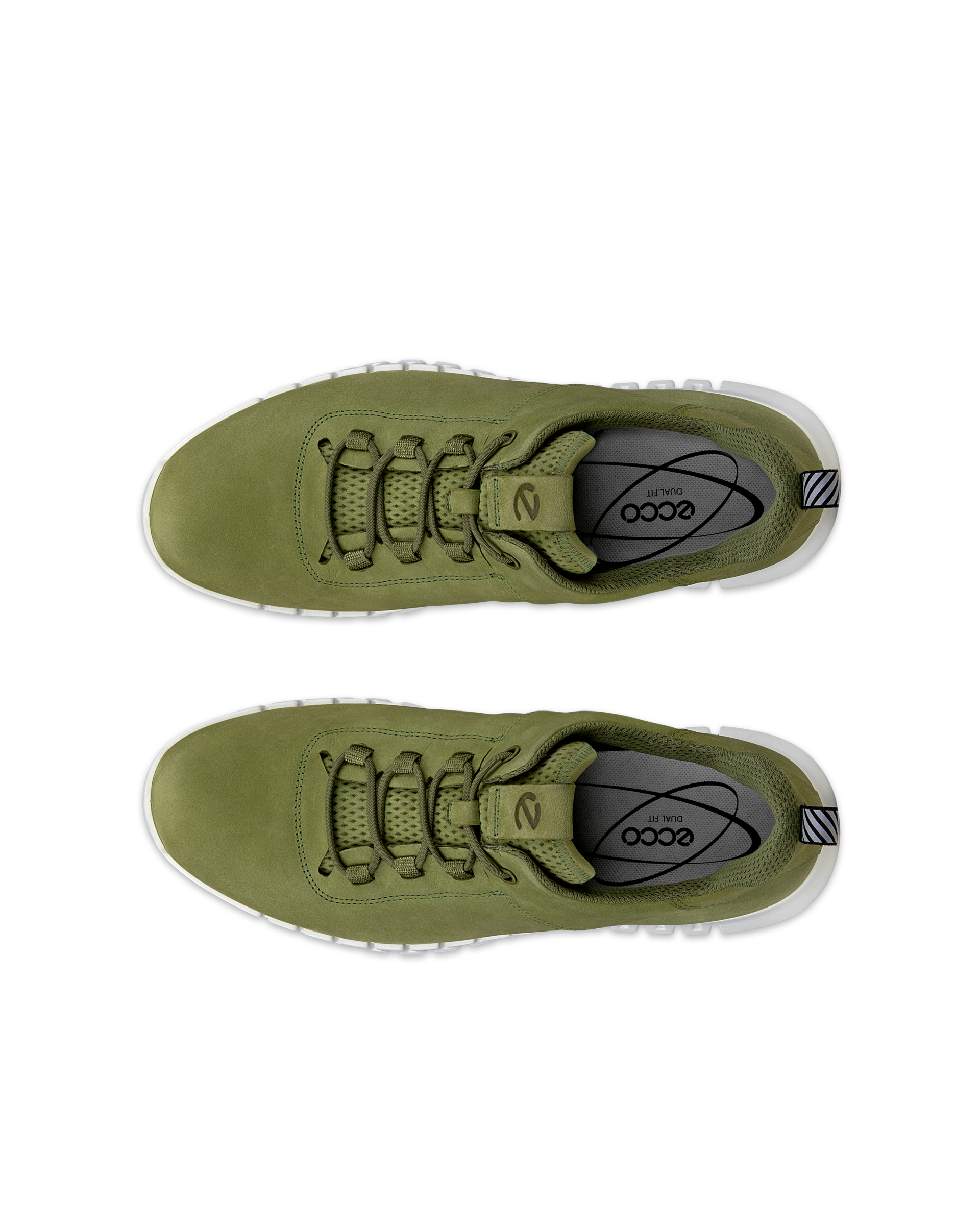 Men's ECCO® Gruuv Nubuck Sneaker - Green - Top left pair