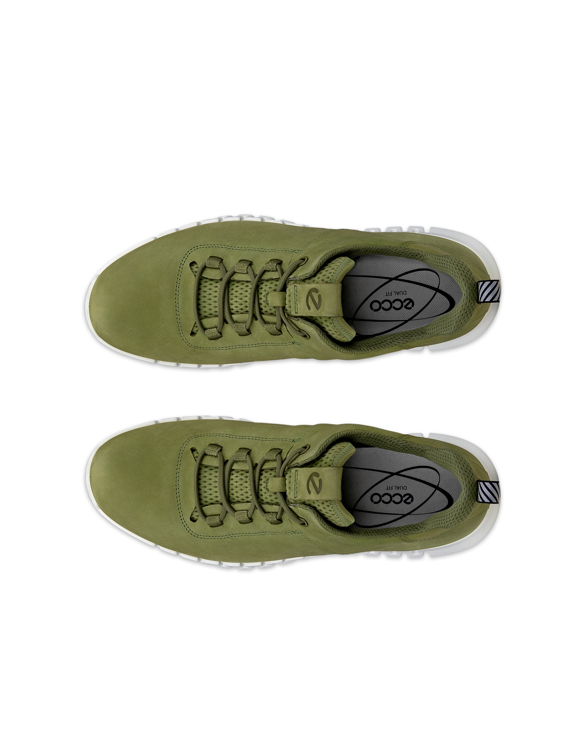 Men's ECCO® Gruuv Nubuck Sneaker - Green - Top left pair