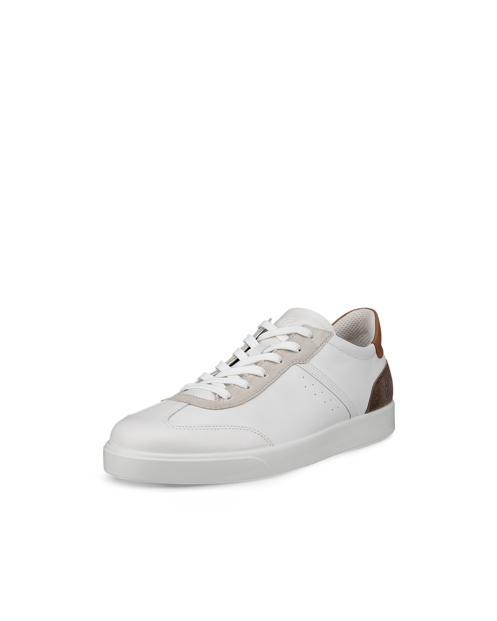 Men's ECCO® Street Lite Leather Sneaker - White - Main