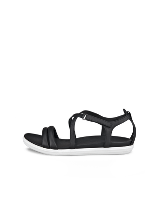 Sandalias planas de piel ECCO® Simpil para mujer - Negro - Outside