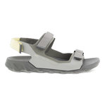 Women's ECCO® MX Onshore Textile 3-Strap Sandal - Grey - Outside