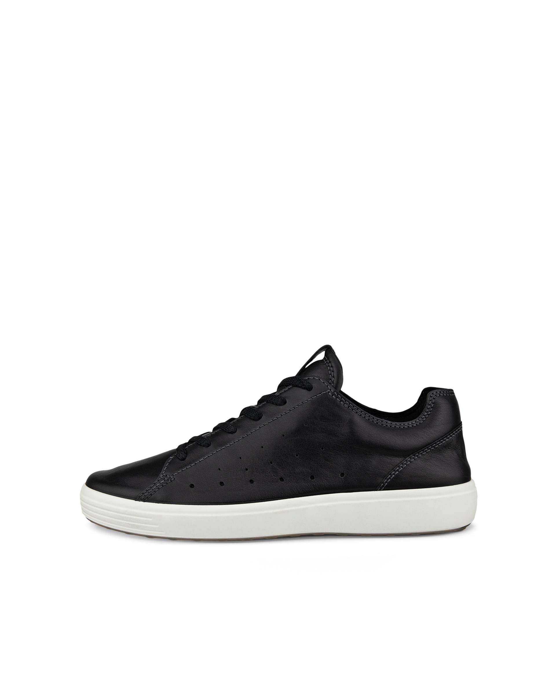 ECCO Men's Soft 7 Lightweight Sneaker - Black - Outside