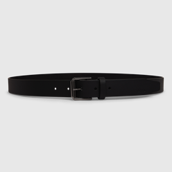 Men's ECCO® Leather Formal Adjustable Belt - Black - Main