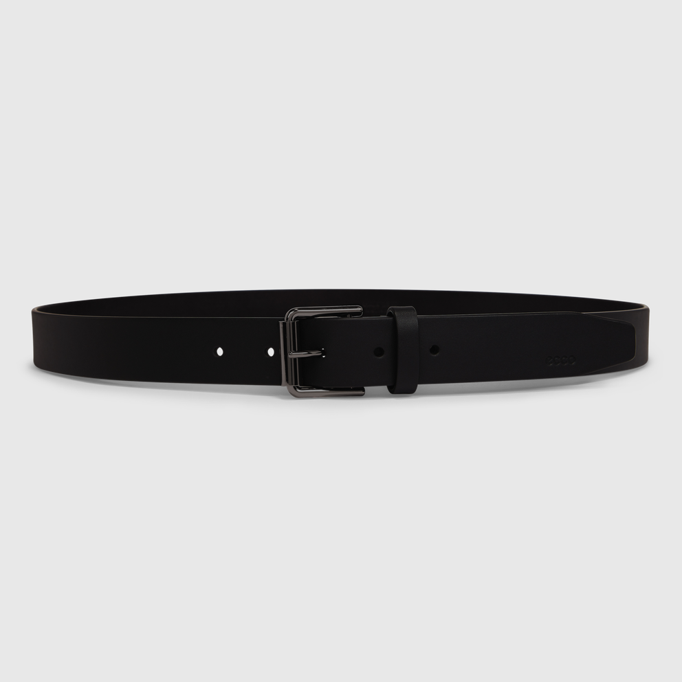 Men's ECCO® Leather Adjustable Belt - Black - Main