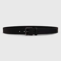 Men's ECCO® Formal Leather Adjustable Belt - Black - Main