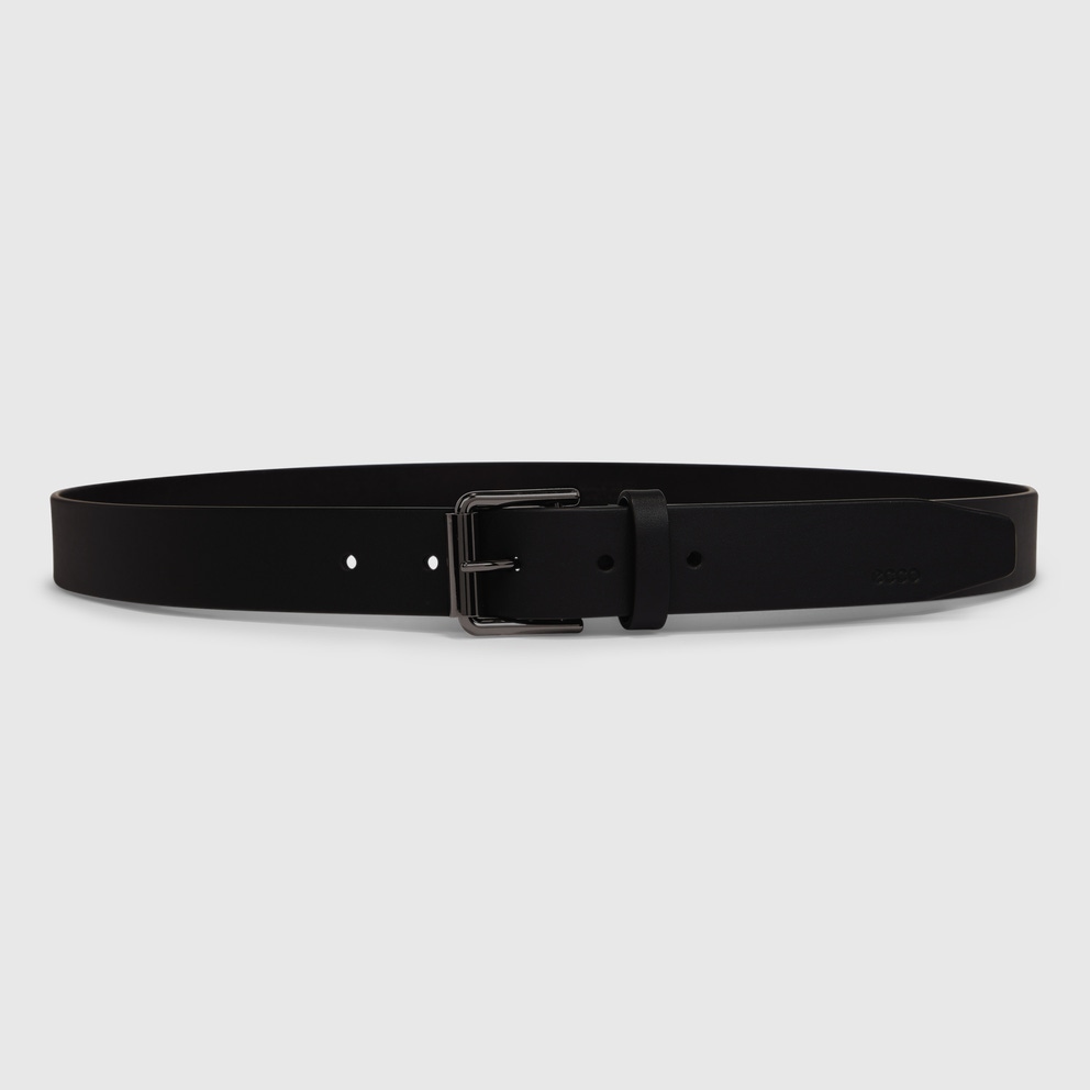 Men's ECCO® Leather Adjustable Belt - Black - Main