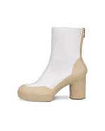 Women's ECCO® Shape Sculpted Motion 55 Leather Ankle Boot - White - Outside