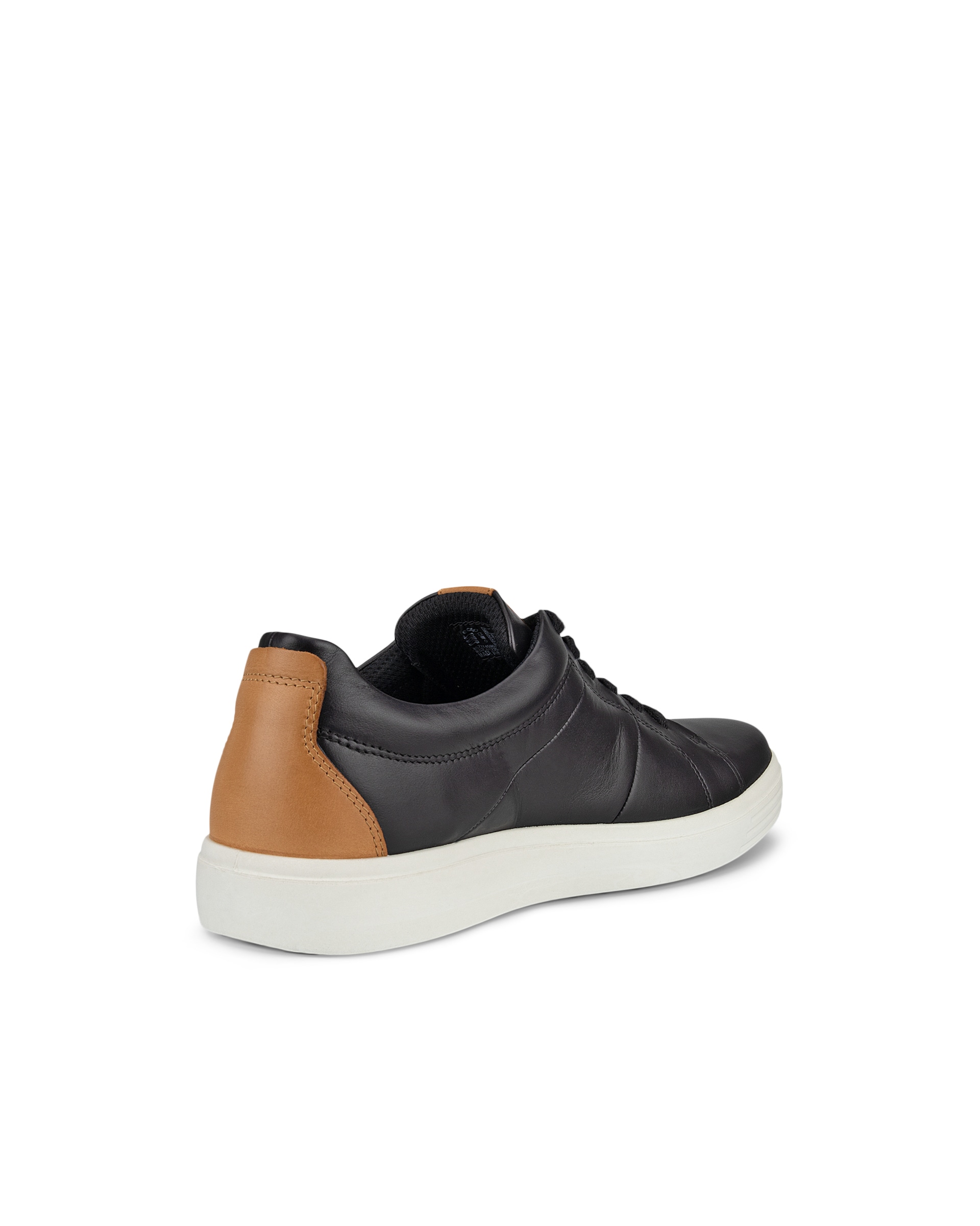 Men's ECCO® Soft Classic Nubuck Sneaker - Black - Back