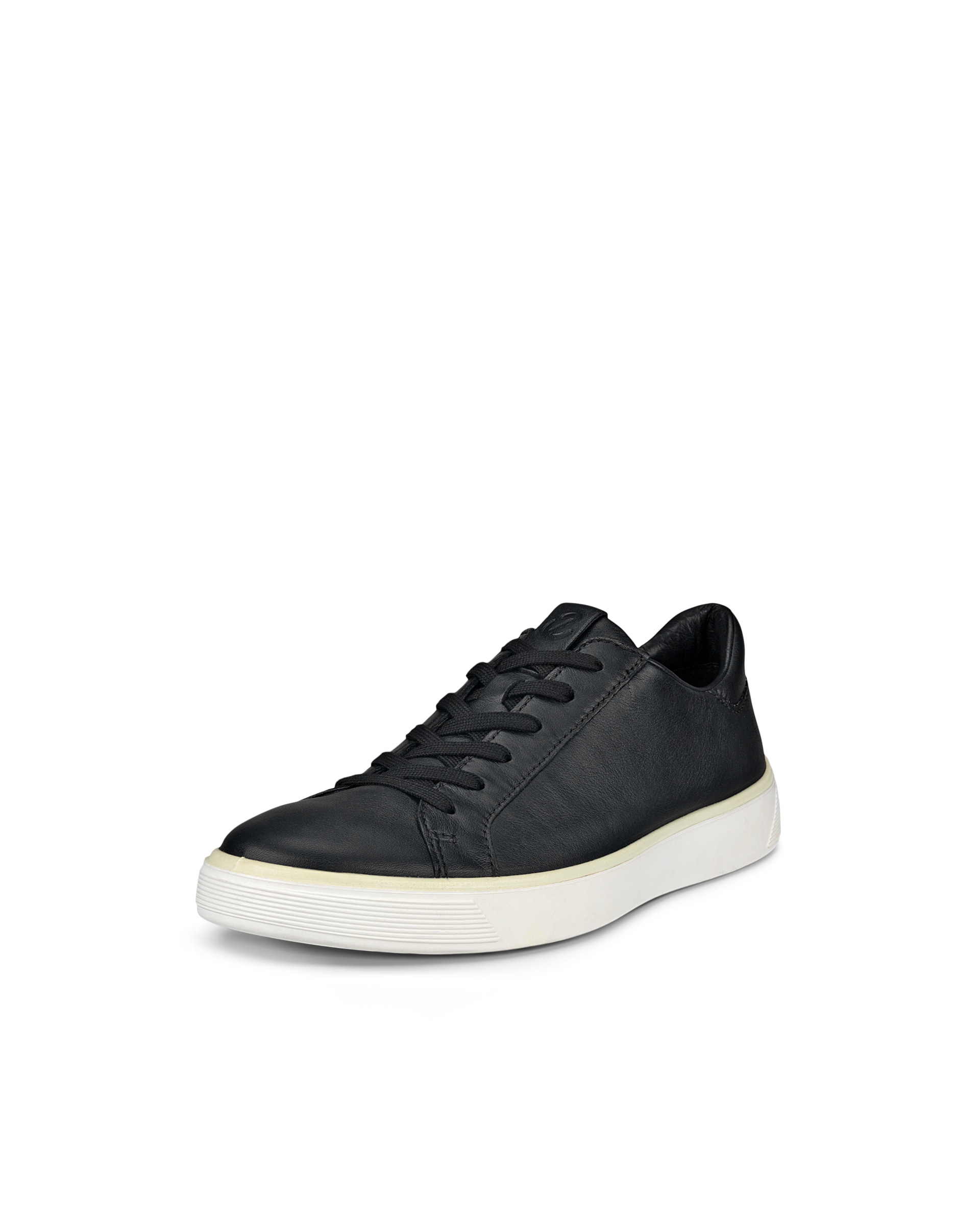 Men's ECCO® Street Tray Leather Sneaker - Black - Main