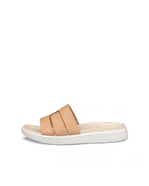 Women's ECCO® Flowt Nubuck Slide - Brown - Outside