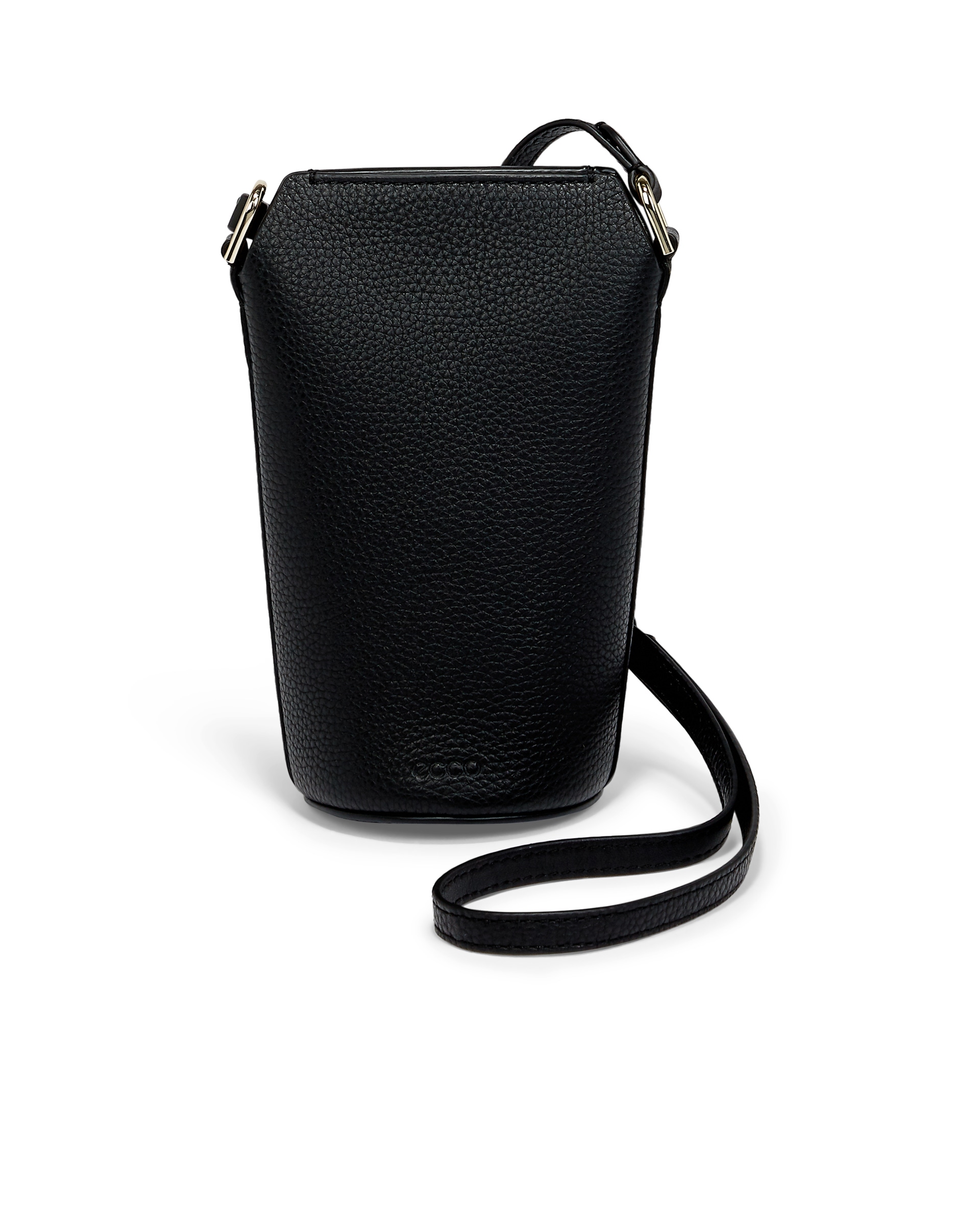 ECCOยฎ Pot Textureblock Leather Crossbody Bag - Black - Main