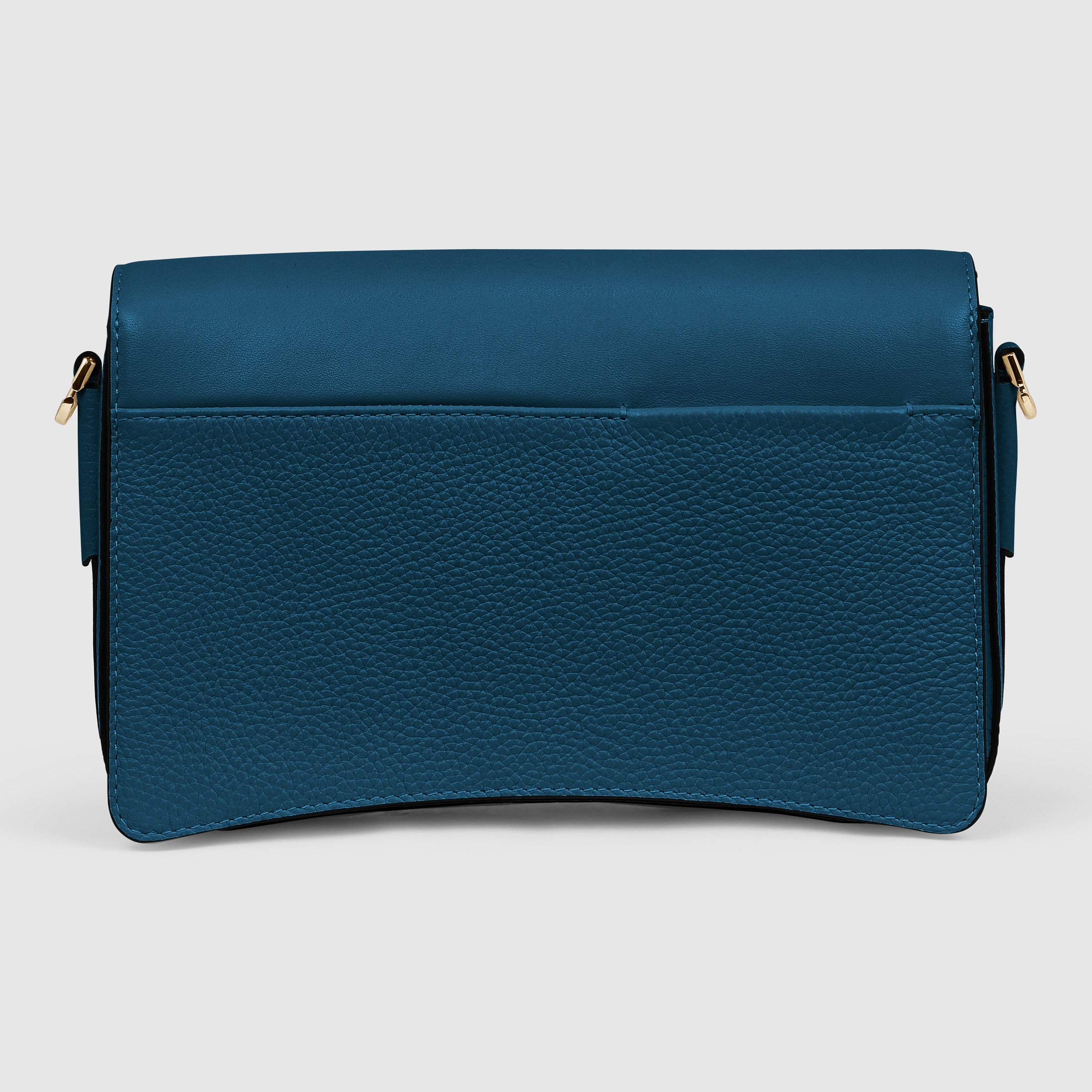 ECCO Textureblock Pinch Full Size レザークロスボディバッグ - ブルー - Back