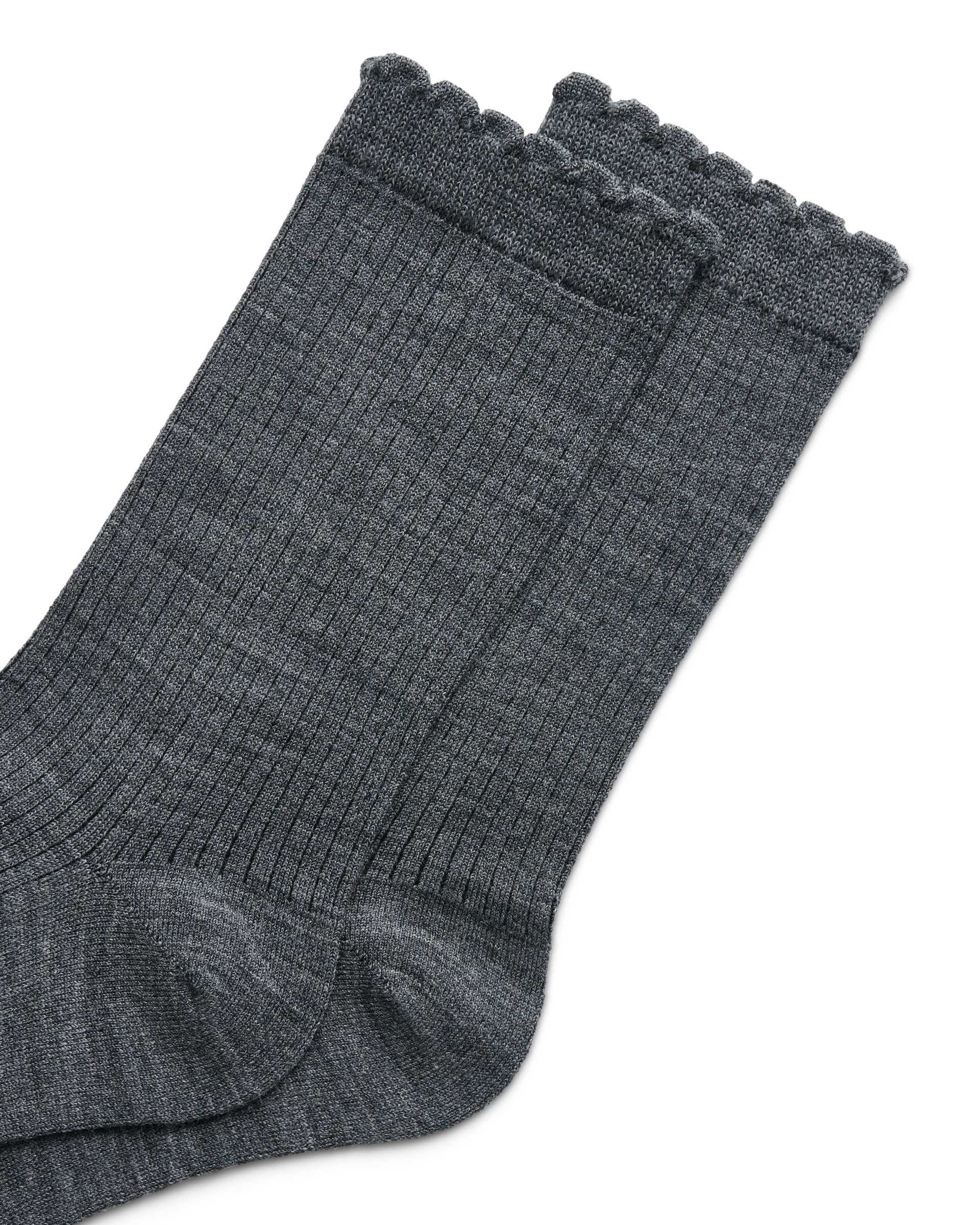 Ženski rebraste srednje visoke nogavice ECCO® - Siva - Detail-1