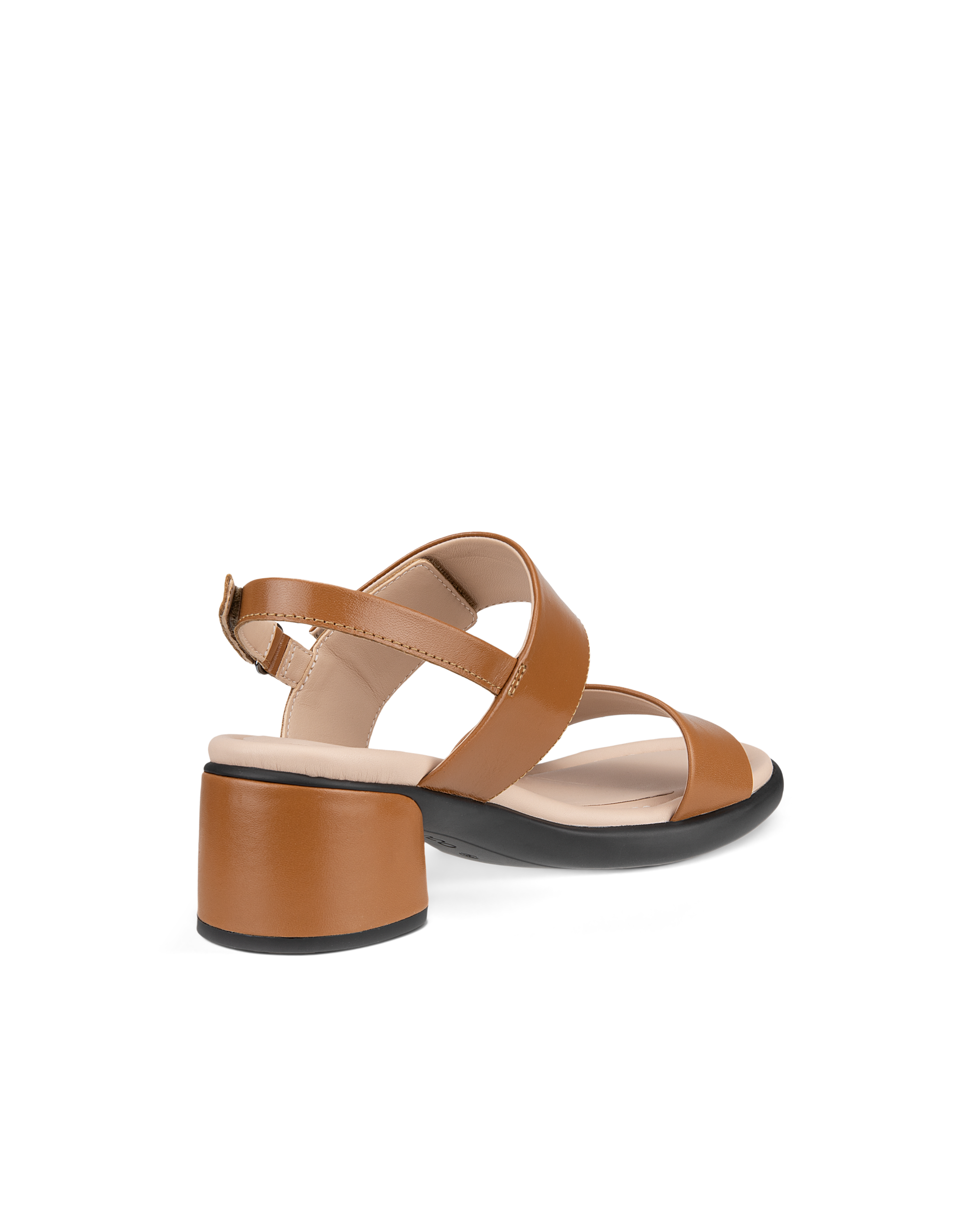 여성용 ECCO® Sculpted Sandal LX 35 가죽 힐 샌들 - Brown - Back