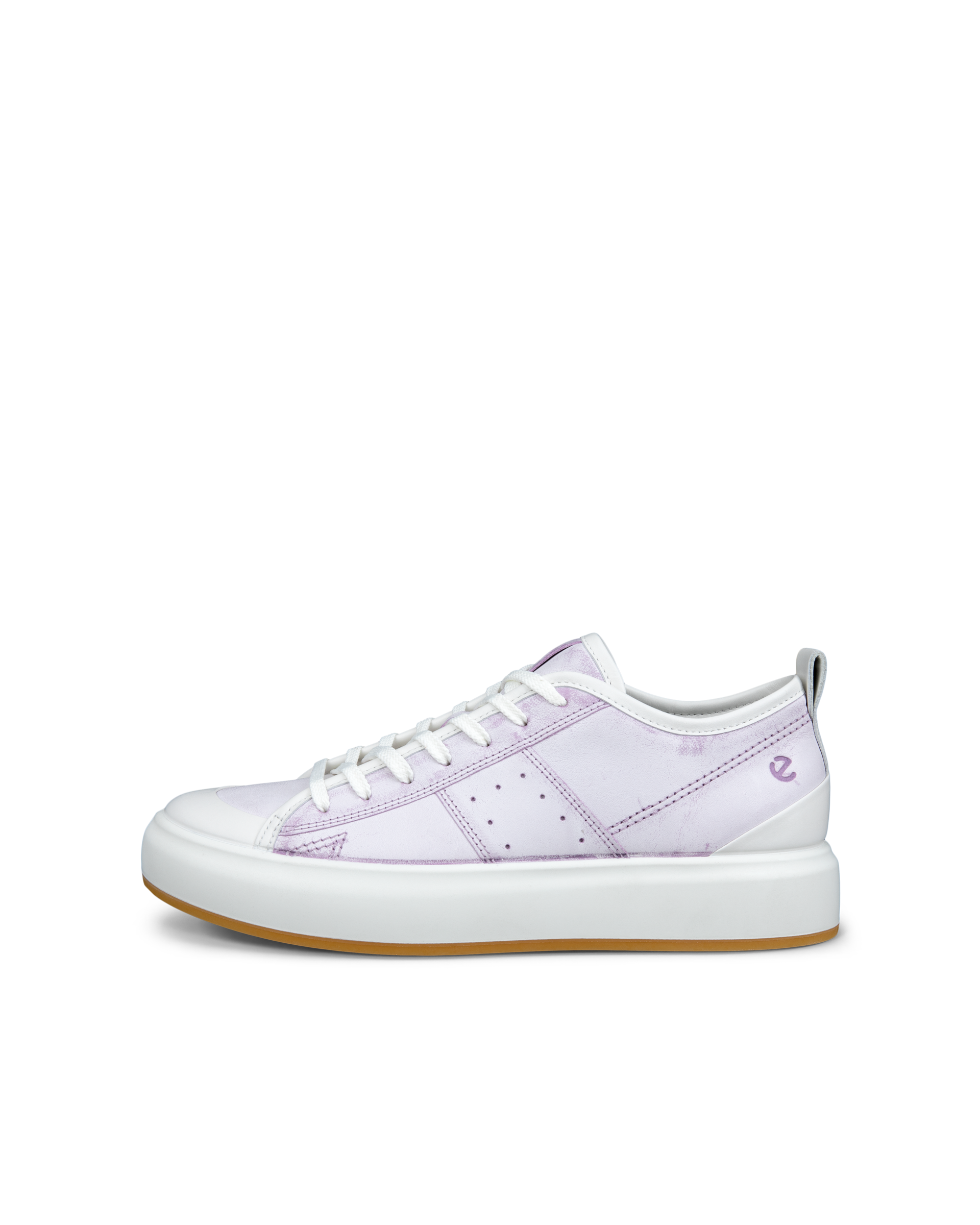 Women's ECCO® Street Ace Leather Sneaker - Purple - Outside