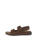 Sandale en nubuck à deux brides ECCO® Cozmo pour hommes - Brun - Outside