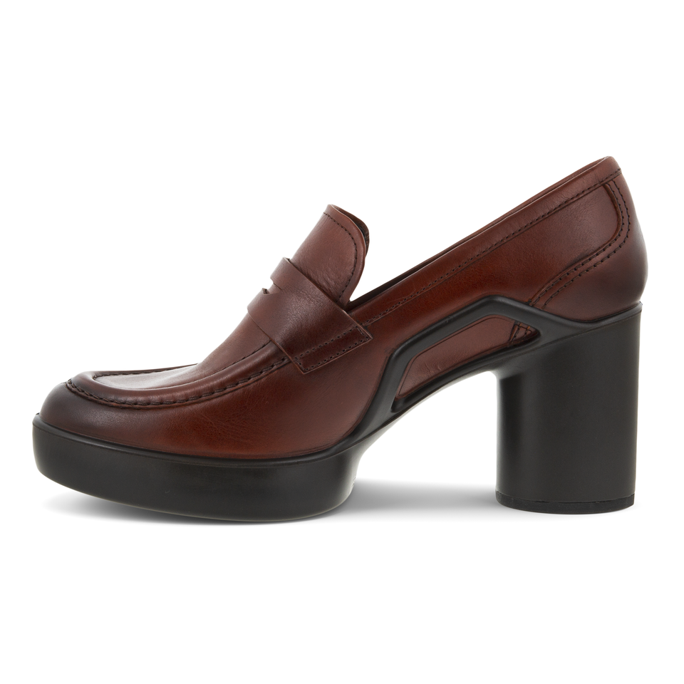 ECCO Shape Sculpted-motion 55 Womens Platform Loafers - Brown - Inside