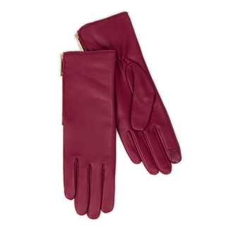 ECCO Gloves Zipped ウィメンズ レザーグローブ - Red - Main