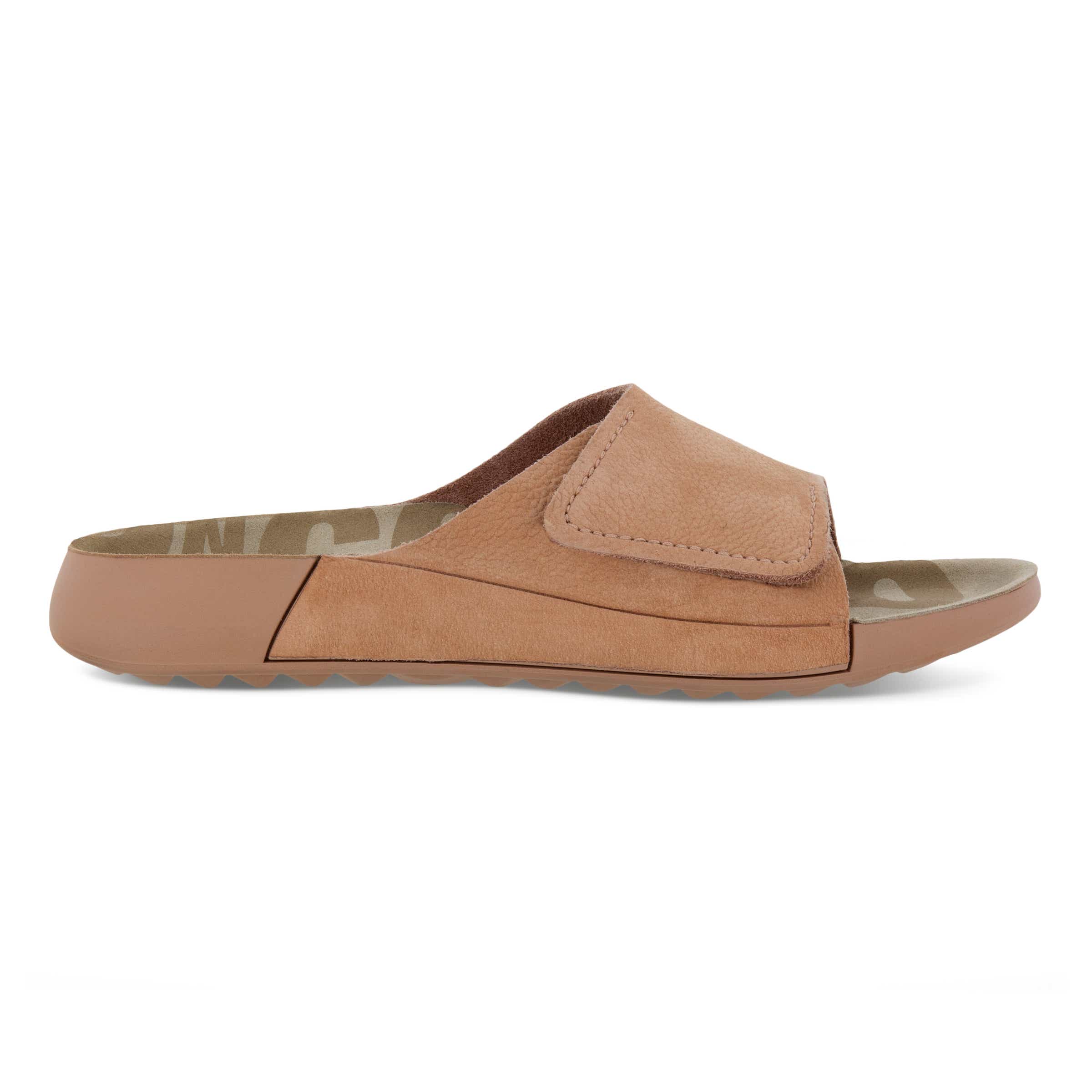 ECCO Women's Cozmo Slide Sandals - Brown - Outside