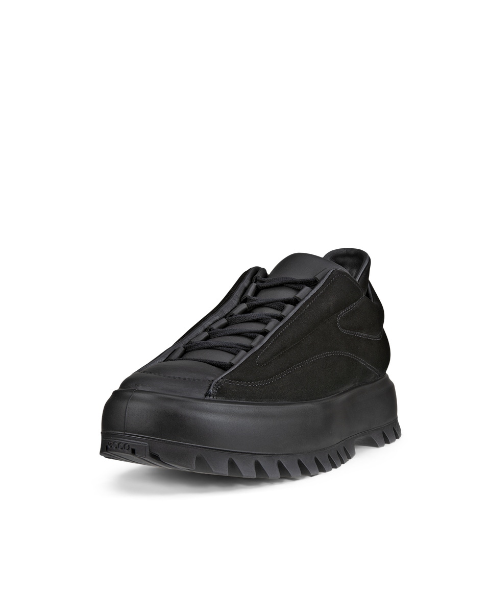 Men s ECCO Street Ace RAL7000 Nubuck Sneaker Black