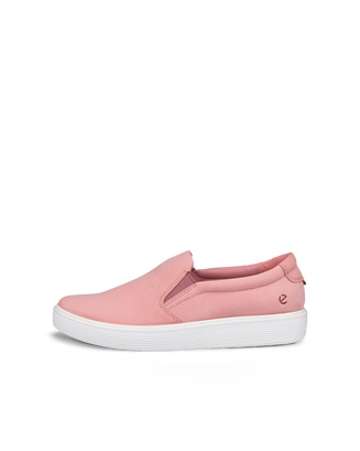 Chaussure à enfiler en cuir ECCO® Soft 60 pour femmes - Rose - Outside