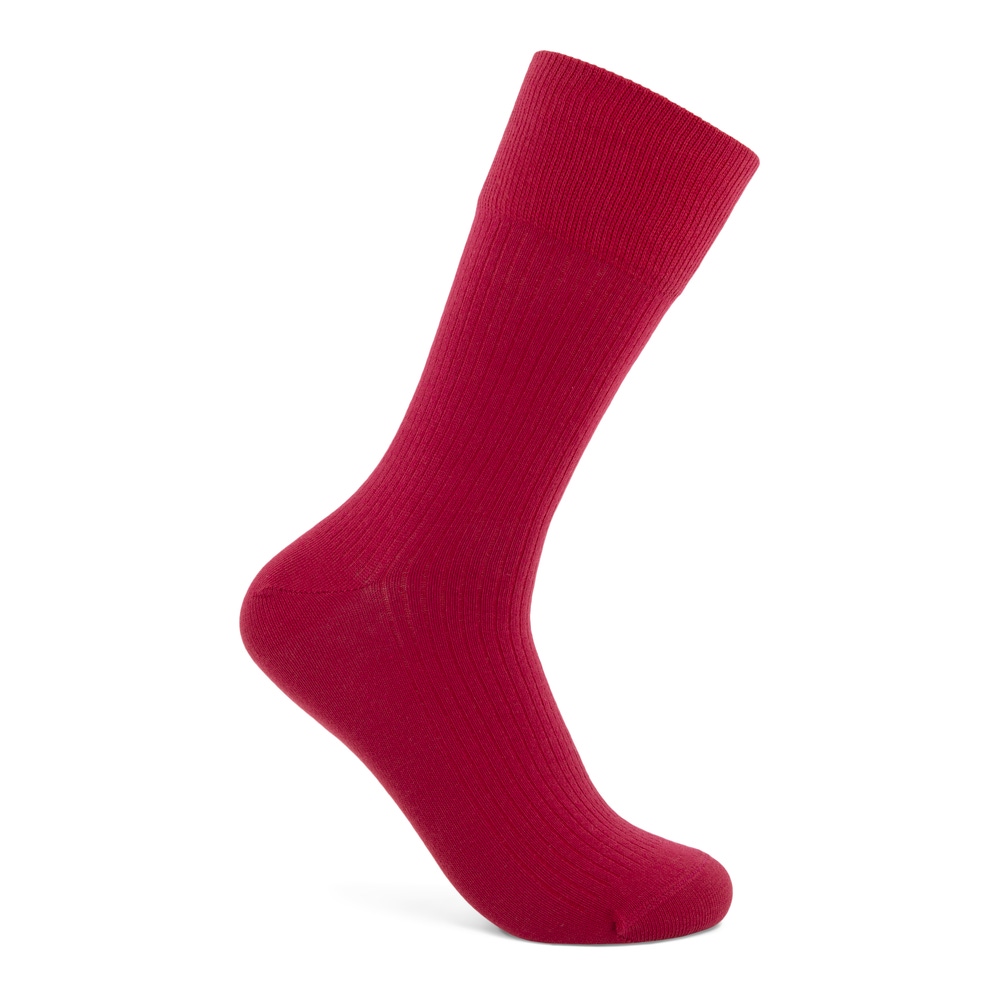 ECCO Mens Ribbed Socks - Red - Detail-1