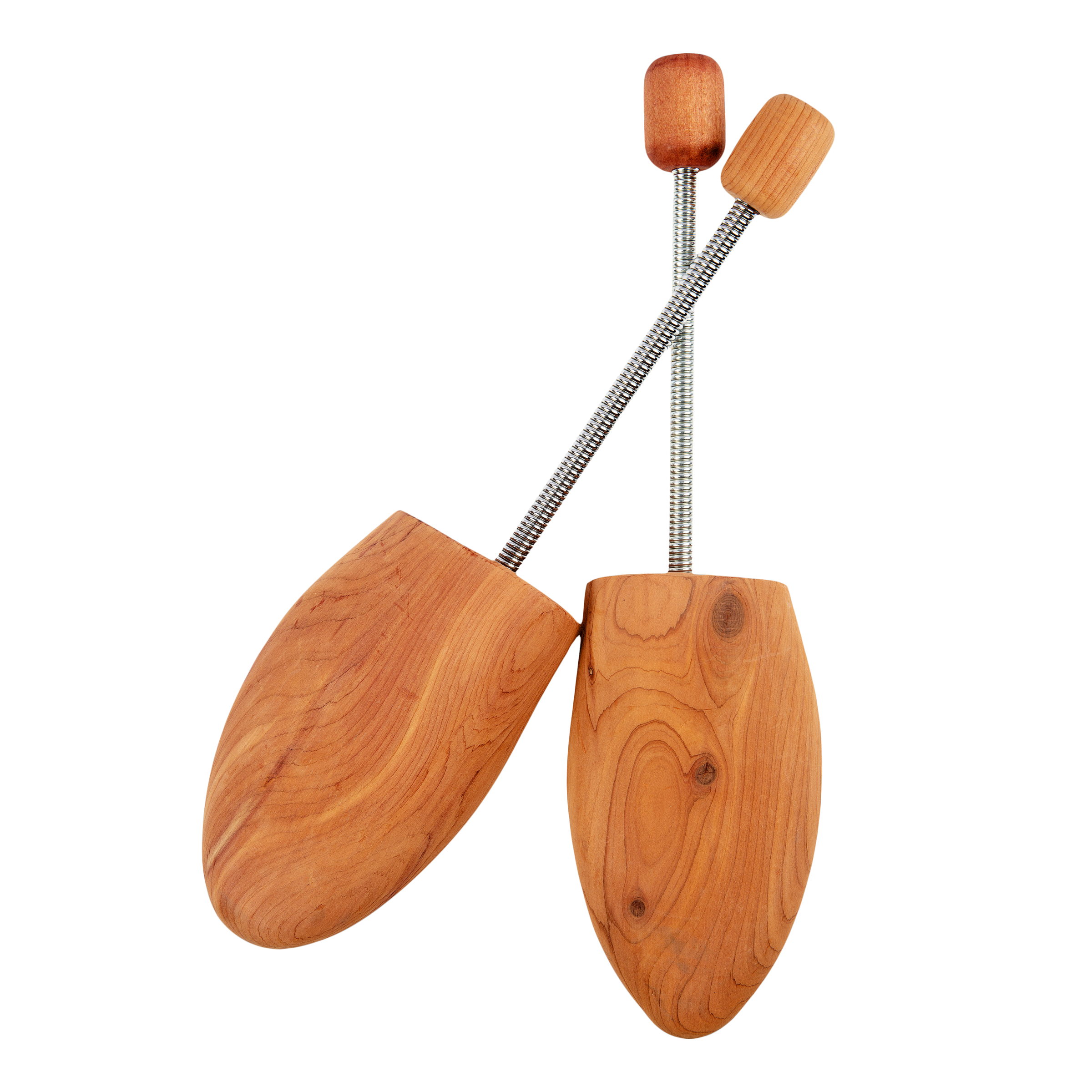 Wooden shoe trees with spring