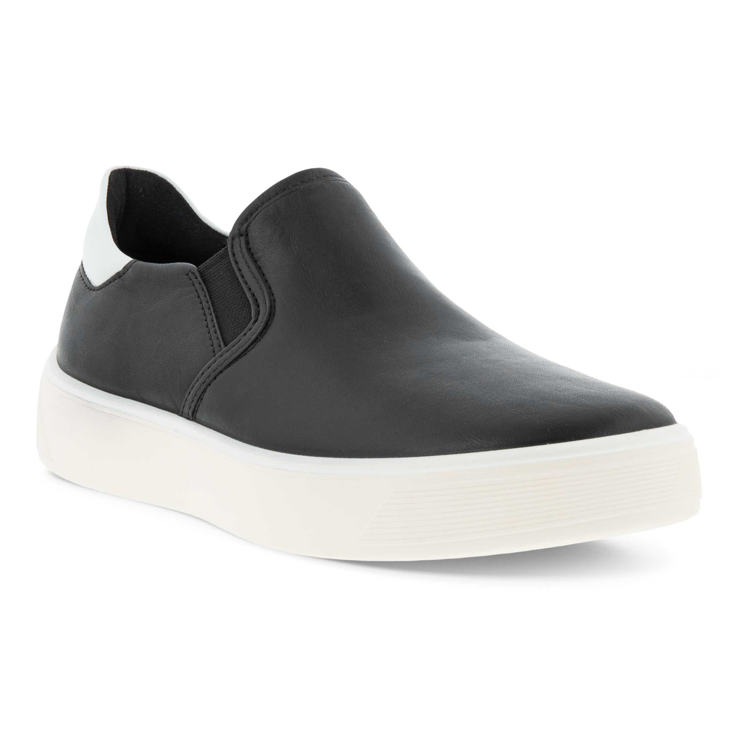 ECCO Street Tray ウィメンズ レザースリッポンスニーカー - Black - Main