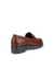 Women's ECCO® Modtray Leather Loafer - Brown - Back