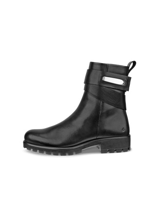 Women's ECCO® Modtray Leather Ankle Boot - Black - Outside