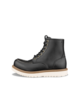 ECCO® Staker nahast Moc-Toe saapad meestele - Must - Outside