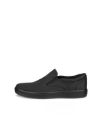 Men's ECCO® Soft Classic Leather Slip-On - Black - Outside