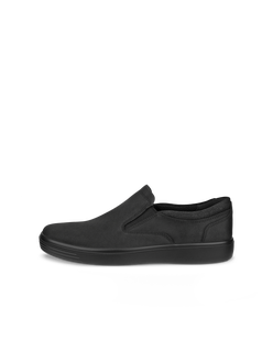 Men's ECCO® Soft Classic Leather Slip-On - Black - Outside