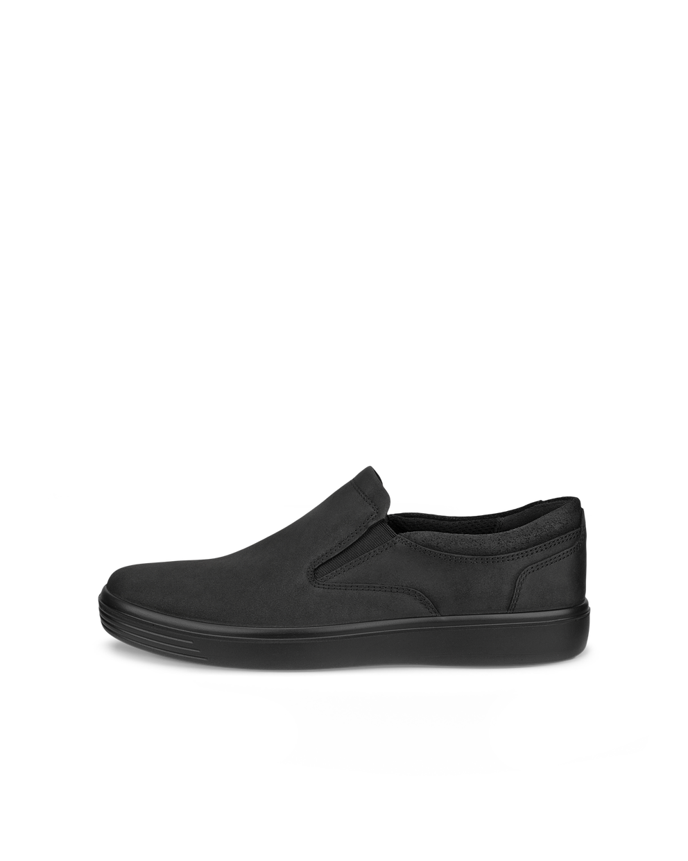 Men's ECCO® Soft Classic Leather Slip-On - Black - Outside