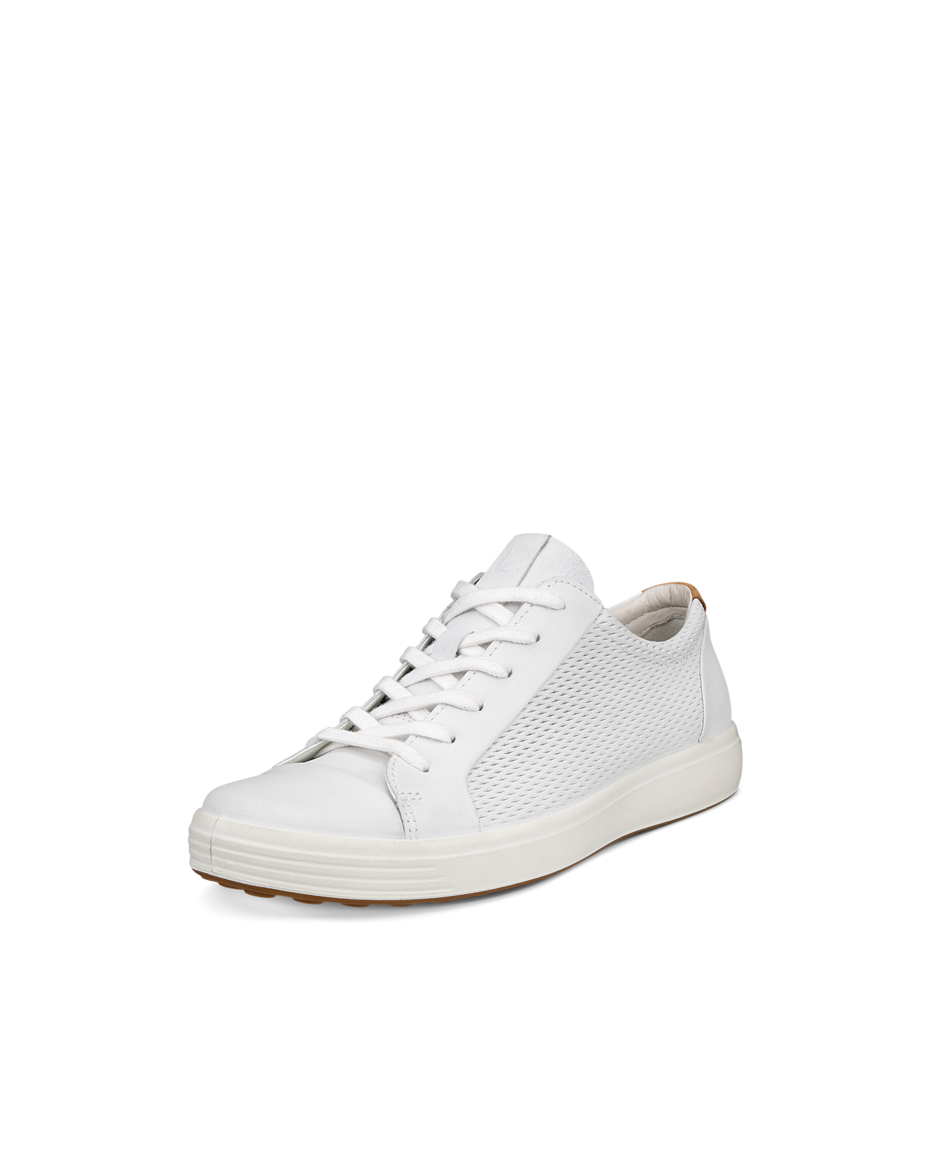 ECCO® Soft 7 baskets en cuir pour homme - Blanc - Main