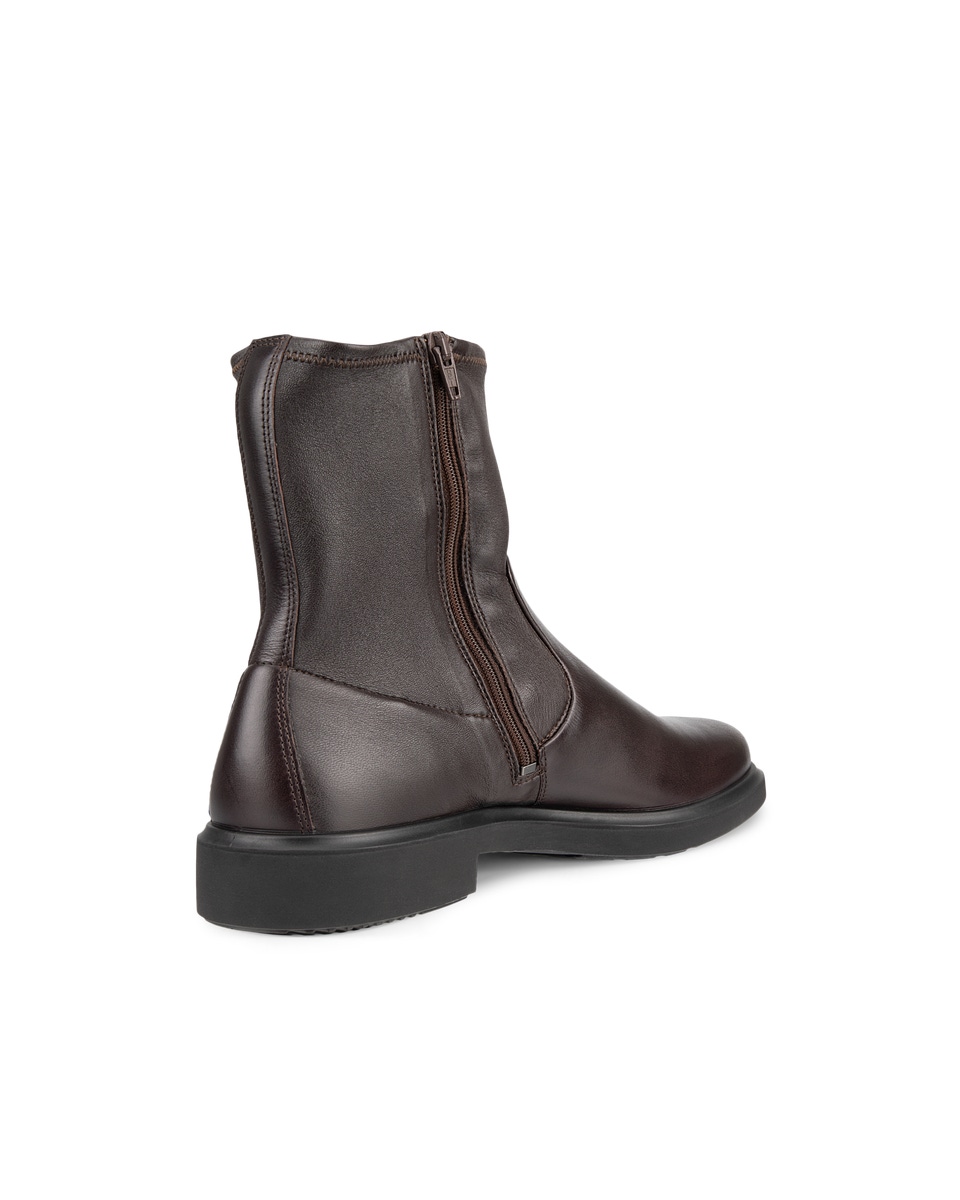 ECCO Metropole Amsterdam ウィメンズ レザーミッドカットブーツ | Brown