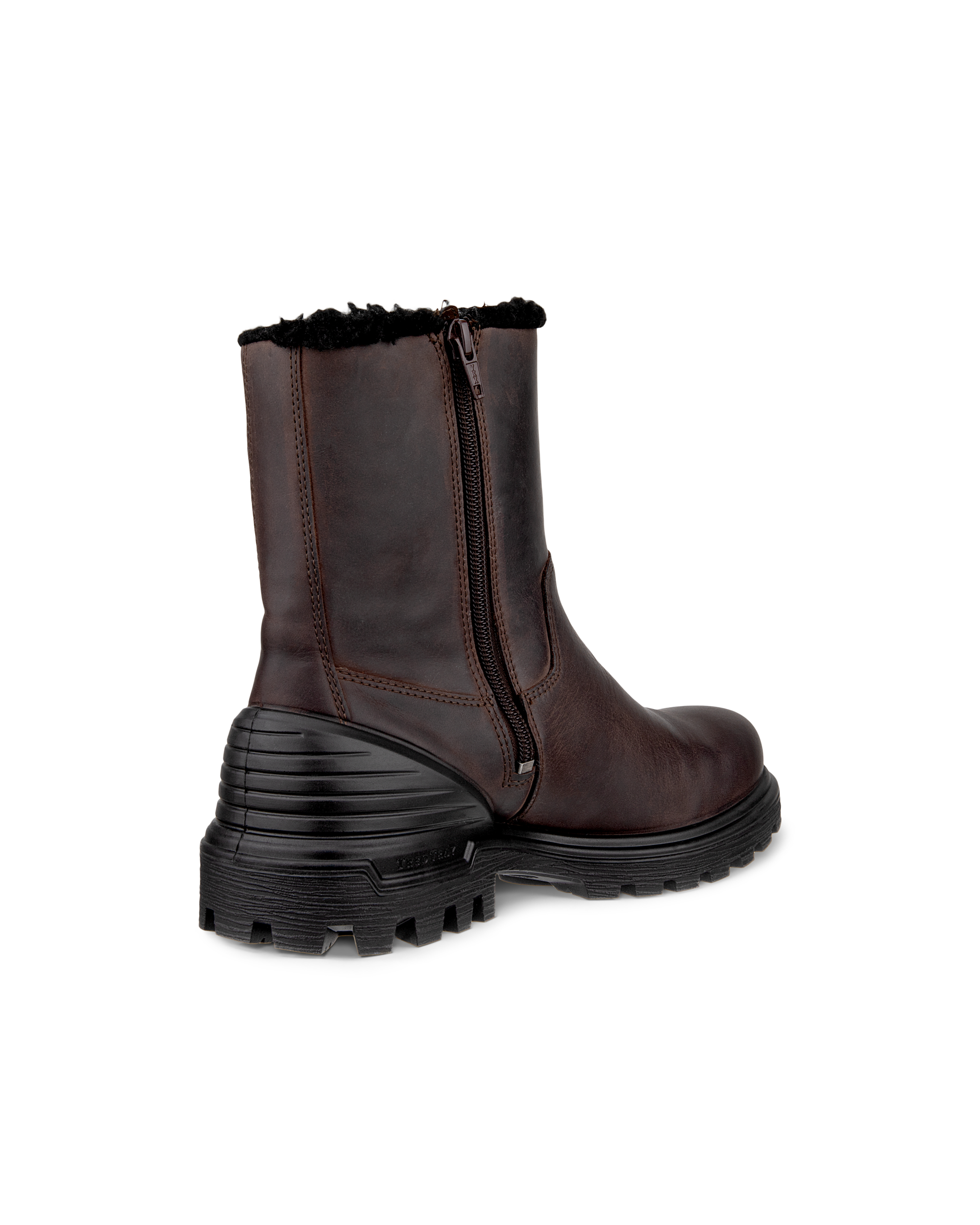 Warmlined Zip Boot - Brown - Back