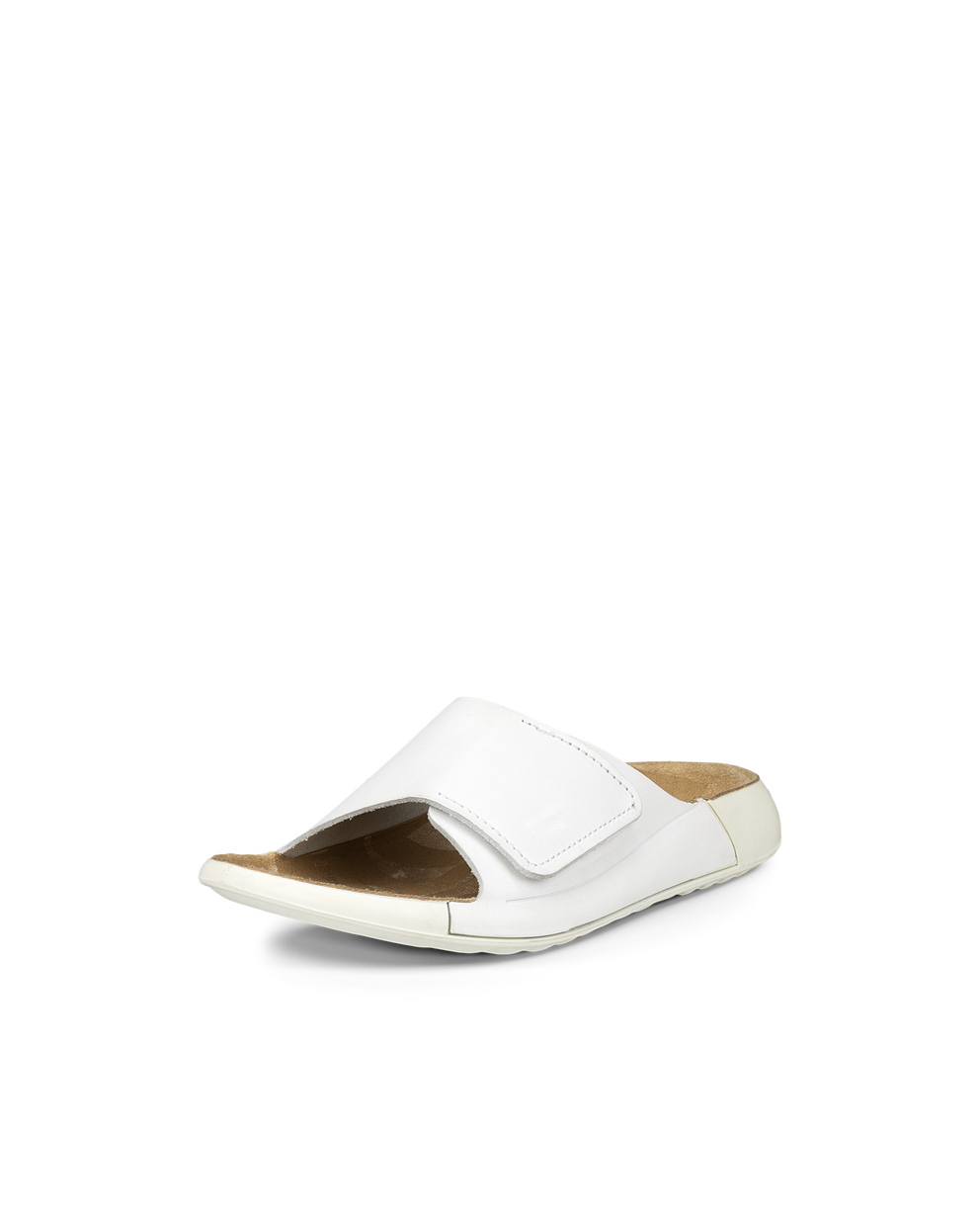 Women's ECCO® Cozmo Leather Slider - White - Main