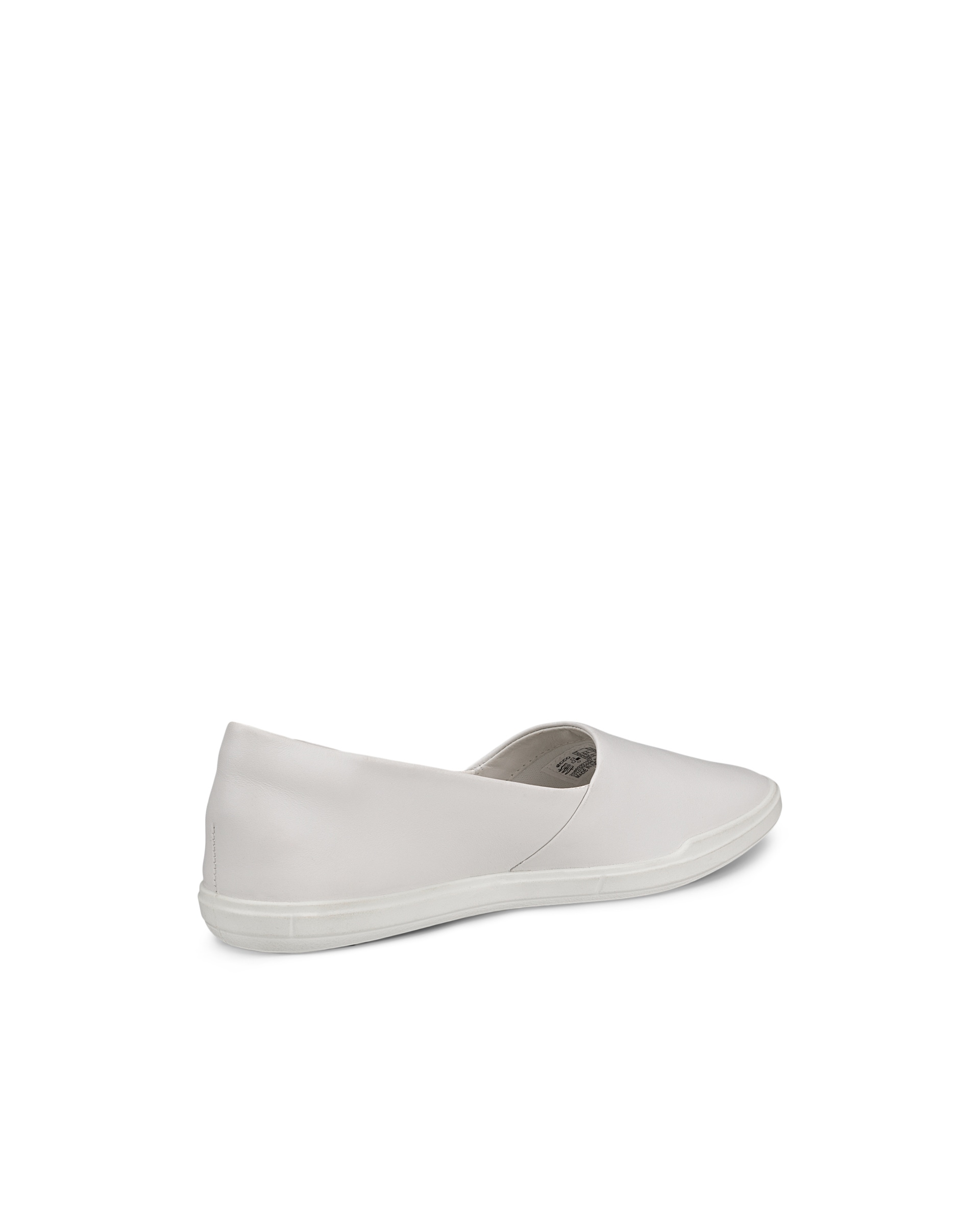 Women's ECCO® Simpil Leather Slip-On - White - Back