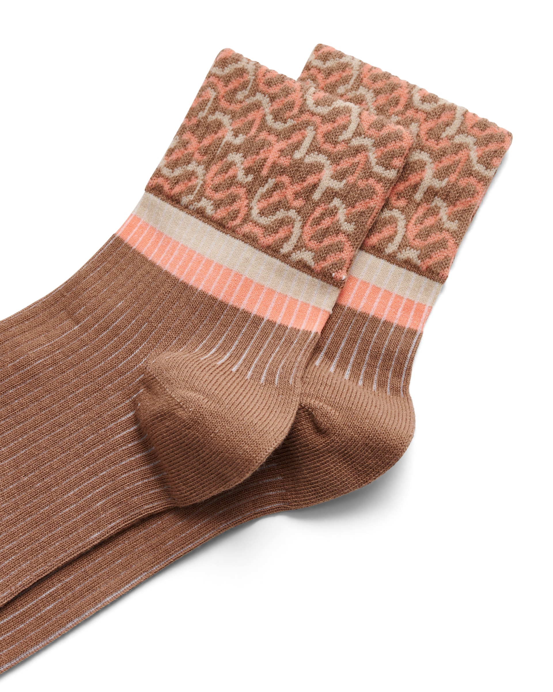 ECCO VIBE WAVE WOMEN'S ANKLE-CUT SOCK - Brown - Detail-1