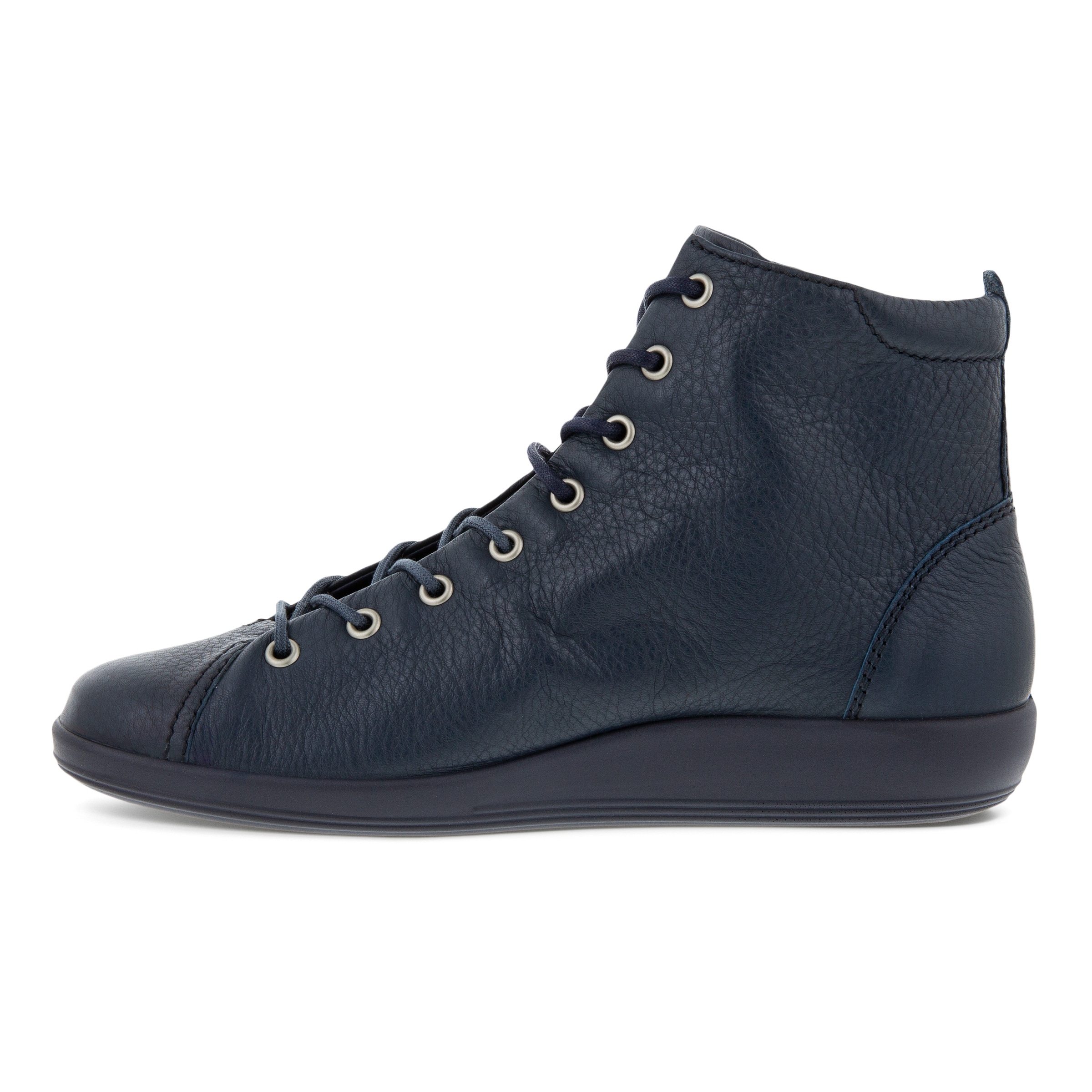 Zapatillas altas de piel para caminar ECCO® Soft 2.0 para mujer - Azul - Inside
