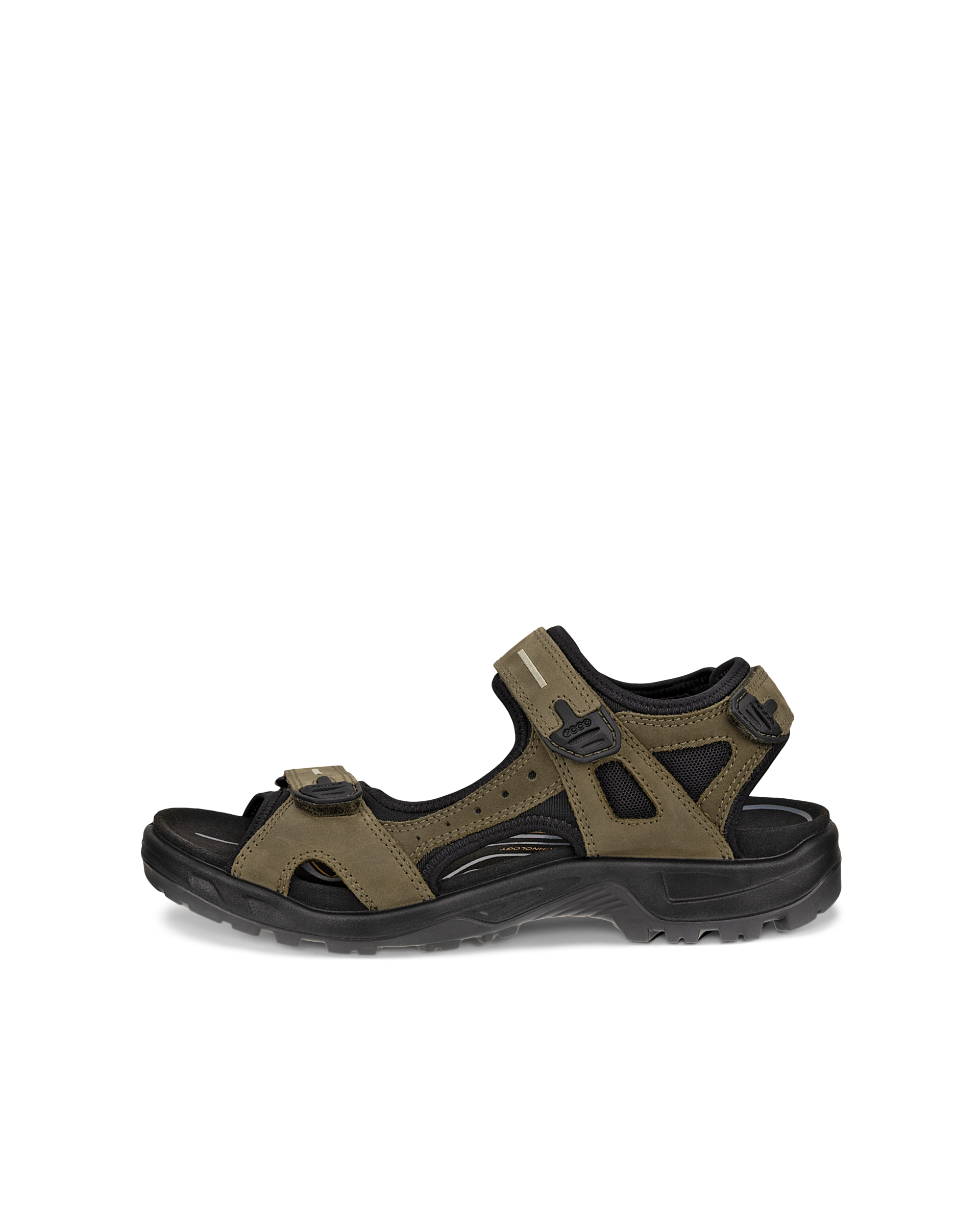 Men's ECCO® Offroad Nubuck Hiking Sandal - Green - Outside