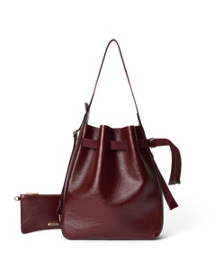 ECCO® Sail Medium Shine Pebbled Leather Hobo Bag - Red - Main