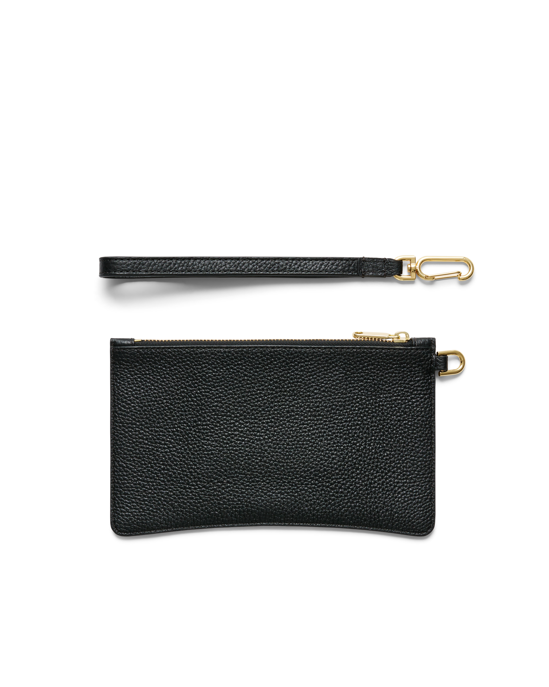 ECCO® Wristlet Pebbled pochette en cuir - Noir - Back