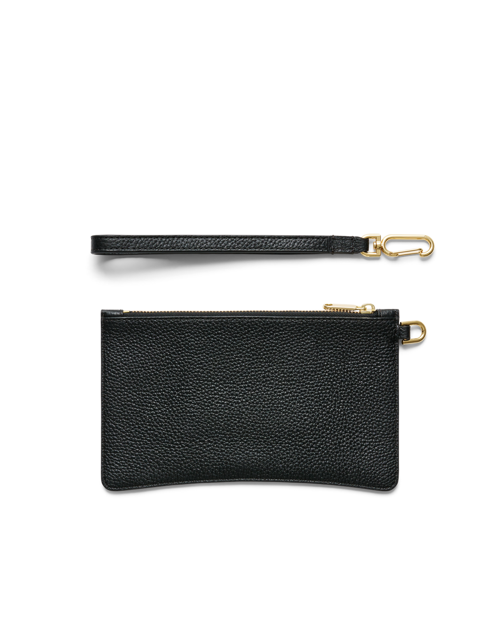 ECCO® Wristlet Pebbled Leather Clutch Bag - Black - Back